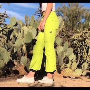 Dolce and gabana neon green ski pants
